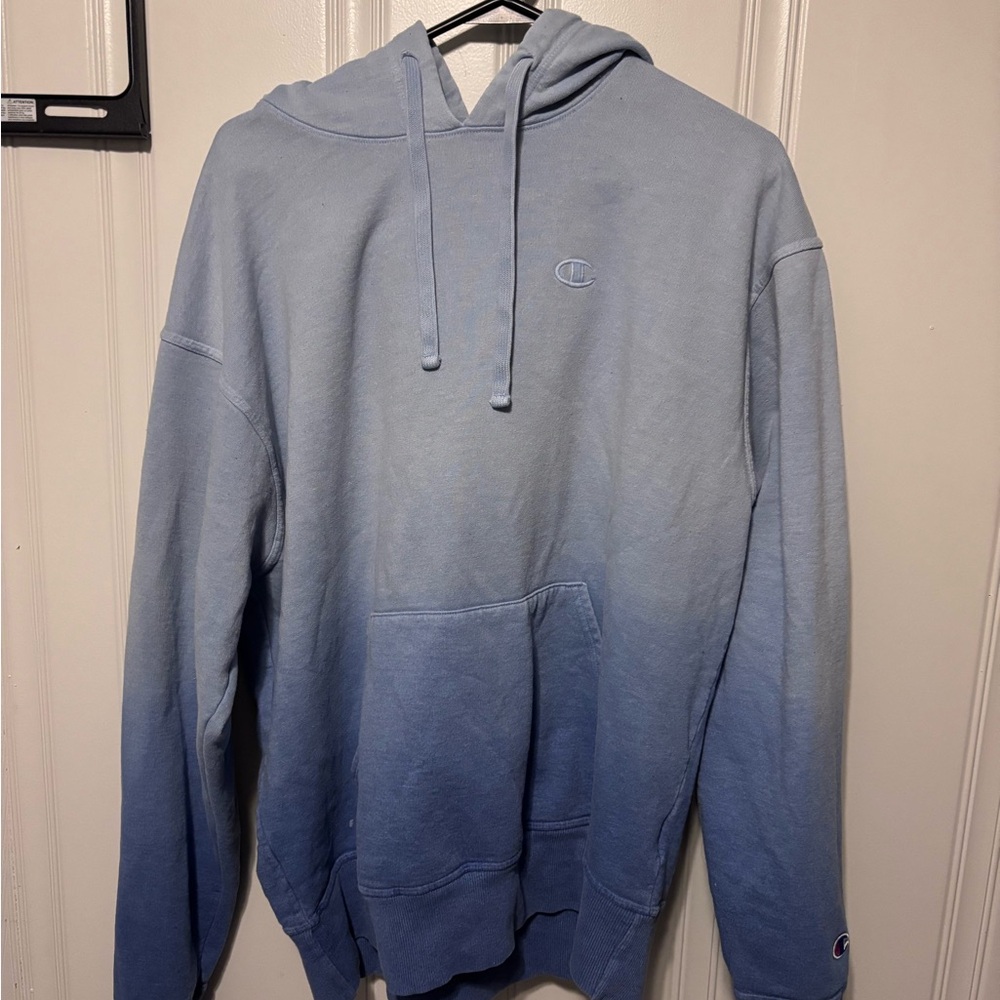 Champion Light Blue Ombre Pullover Hoodie